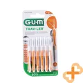 GUM TRAVLER Interdentalbürste 0,9 mm 6 Stk. Antibakterieller Ergonomischer Griff