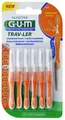 3x GUM TRAV-LER Interdentalbürste 0,9mm organge -3x 6 St. Zahnzwischenraumbürste