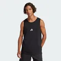 Adidas Men's Essentials SMALL Logo Single Jersey Tank TOP, Black/White, M