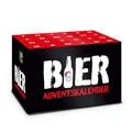 itenga Adventskalender Aufsatz für Bierkasten Männer Adventskalender Stülper - zum Selber Befüllen Bieradventskalender (Motiv rot schwarz weiss)
