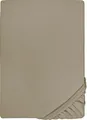 Spannbettlaken BIBERNA "Marc", grau (taupe), L:200cm