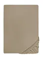 biberna 0077144 Spannbetttuch Feinjersey (Matratzenhöhe max. 22 cm), gekämmte Baumwolle, superweich 1x 140x200 cm > 160x200 cm taupe