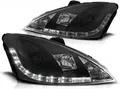 Scheinwerfer LED Tagfahrlicht Optik passend für Ford Focus MK1 Facelift 01-04 Schwarz