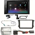 Pioneer DMH-A240DAB DAB+ Bluetooth Einbauset für Skoda Fabia Roomster Praktik