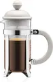 Bodum Caffettiera French Press Weiß – 350ml / 3 Tassen Kaffeebereiter –BPA-frei