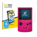 BROTECT 6 Stück Schutzfolie für Nintendo Gameboy Color Displayschutz Folie Made in Germany, Ultra-Klar