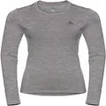 Odlo Damen 100% Merino 200 Gramm_110811 Funktionsunterwäsche Langarm Shirt, Grey Melange - Grey Melange, L EU