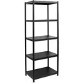 shelfr Industrial Design Metallregal auf 5 Ebenen 61 x 41 x 170 cm Schwarz