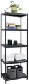 Industrial Design Metallregal 61x41x170 Standregal 5 Ebenen Metall Regal Schwarz