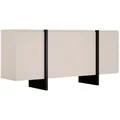 Sideboard mit 4 Türen - MDF - Beige & Schwarz - LUVONIA