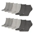 PUMA 6 Paar Unisex Herren Damen Sportsocken Kurzsocken Sneaker Socken, Farbe:Grau, Größe:43-46, Artikel:-800 anthracite/l mel grey/m mel grey