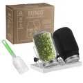 Sprossenglas Keimglas 2er Set 1000ml Anzuchtset für Sprossen Keimlinge