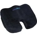 Relaxdays Sitzkissen Memoryschaum Gel Polyester Schwarz Ergonomisch Rutschfest 7 cm x 46 cm x 36 cm 0,9 kg