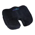 Relaxdays ergonomisches Sitzkissen, Memory Foam mit Gel, Büro, Auto, Rollstuhl, druckentlastendes Stuhlkissen, schwarz