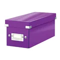 Leitz Storage Box, Purple, Click and Store Range, 60410062 Purple CD CD