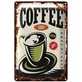 Roomando Metallschild Blechschild Retro 20x30cm Kaffee Coffee Shop premium 20x30