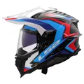 LS2, Motocross-Helm Explorer Carbon Frontier II Gloss White Blue, L