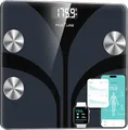 Posture Personenwaage Körperfettwaage Digital mit 13 Messwerten, Gewichtsskala mit BMI-Gesundheitsmonitor, Synchronisierung mit Apps, bis 180 kg