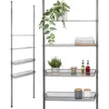 bremermann Teleskop-Regal,, Grau, Metall, 71.5x290x20 cm, Küchen, Küchenmöbel, Küchenregale