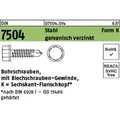 Bohrschraube Din 7504 M.6-kant-flanschkopf K 6,3 X 80 Stahl Galvanisch Verzinkt Galvanisch Verzinkt / Stahl