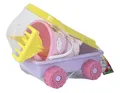 Sandwagen Unicorn gefüllt, L:31cm, 6 Teile, Eimer, Wagen, Schaufel, Rechen, 1x Sandform