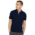 TOM TAILOR Poloshirt mit Knopfleiste und Logo blau M (48)