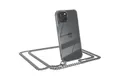 EAZY CASE Handykette 2in1 Metallkette Magsafe Hülle für iPhone 15 6,1 Zoll, Hülle mit Kette Metallkette Slimcover Handykette Umhängetasche Silber