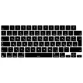 MiNGFi Silikon Deutsche QWERTZ Tastaturschutz für MacBook Pro/Max 14&16" M1-M4(A3185 A2485 A2780 A2991 A3403 A3186) Air 13,6&15,3" M2-M4(A3113 A3240 A2941 A3114 A3241) EU/ISO Tastaturlayout-Schwarz