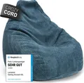 LUMALAND Sitzsack GIANT aus der Cord-Reihe, 135 x 100 cm - Bezug soft & waschbar - Navyblau