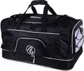 BRUBAKER 'Big Base' XXL Sporttasche 90 L mit großem Nassfach als Bodenfach + Schuhfach , Schwarz