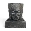 Khmer Kopf Springbrunnen - Garten Deko Wasserfall - Wetterfest Buddha Kopf