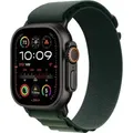 Apple Watch Ultra 2 49mm Titan Schwarz GPS + Cellular Alpine Loop Medium dunkelgrün