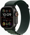 Apple Watch Ultra 2 GPS + Cellular 49mm Black Titanium mit Dark Green Alpine Loop medium