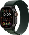 Apple Watch Ultra 2 (2024) 49mm, Titan Schwarz Alpine Loop Dunkelgrün M