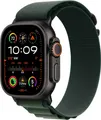 Apple Watch Ultra 2 2024 LTE Schwarz Titan 49mm Alpine Loop Dunkelgrün M MX4R3