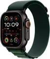 Apple Watch Ultra 2 Titan 49mm Schwarz Smartwatch Alpine Loop Dunkelgrün M