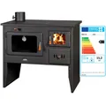 Küchenofen Holzherd Beine Ofen Vielstoff Stahl Top Prity 2P41  - 15.2 kw  Links
