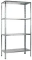 SCHULTE Regalwelt Steckregal mit 4 PowerMAX Fachböden, 50 kg Tragkraft, 137x75x30 cm (HxBxT)