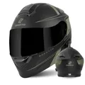Bogotto H271 BT Taog Bluetooth Klapphelm, schwarz matt/grün, M