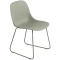 Muuto Fiber Side Chair, sled base, dusty green / dusty green