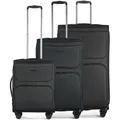Stratic Bendigo Light + - Koffer-Set 3-teilig (S, M, L) - Schwarz Koffer24