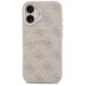 Guess iPhone 17 MagSafe Hülle Case Cover 4G Classic Logo Gold Frame pink