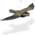 Relaxdays - Vogelschreck Falke, Fliegender Greifvogel Als Vogelscheuche, Raubvogel Attrappe, Vogel Lebensgroß, Mehrfarbig