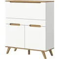 Inn.Furn Sekretär in Weiß und Eiche 100 cm Hygge