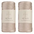 Sensy Premium 2 Stück 2 mm 220 Meter PolyesterSeil, 100 % PolypropylenKordel ...
