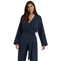 FALKE Cardigan angenehm weicher Tagekomfort (1-tlg) angenehm weicher Tagekomfort blau L