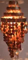 Deckenlampe / Deckenleuchte, Muschelleuchte aus hunderten Capiz, Perlmutt Plät