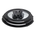 Tefal Ingenio Glasdeckel 3-tlg. Set 16/18/20 cm mit Klappgriffen, kompatibel mit Ingenio Topf und Pfannensets, stapelbar, platzsparendes Design, spülmaschinengeeignet, beschleunigt Garzeit, L98491