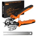 Lochzange  Gürtel Puncher Gürtellochzange Manuell 6 Größen orange