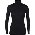 Icebreaker Damen 200 Oasis Half Zip Longsleeve (Größe S, schwarz)
